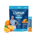 LIVPUR Electrolyte Drink Mix, Instant Hydration Powder, 15 Sticks, Essential Amino Acids, Vitamins C, B6, B12, Sports Drink Mix (Orange Flavor)