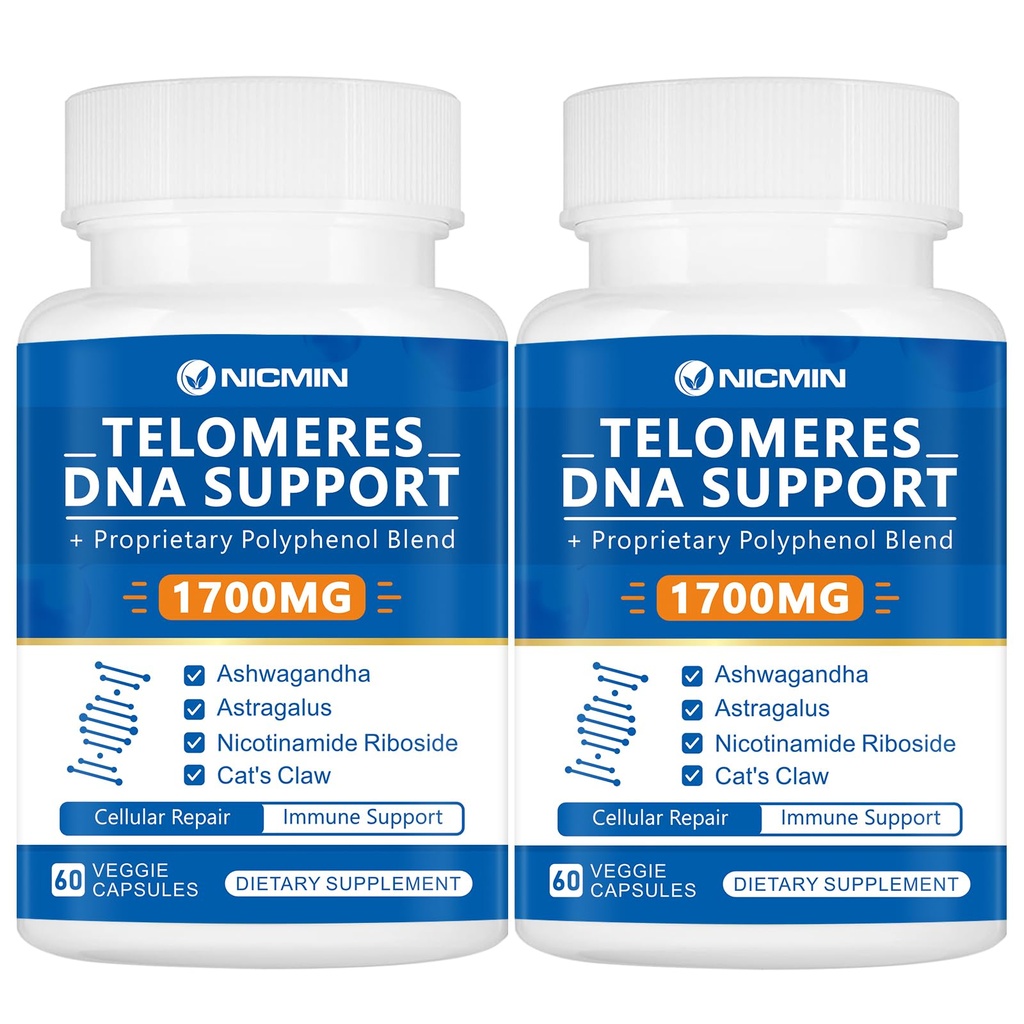Telomeres DNA Support - Anti Aging Supplement for DNA Repair, Cell Health & Stem Cell Support Max Absorption 120 Capsules