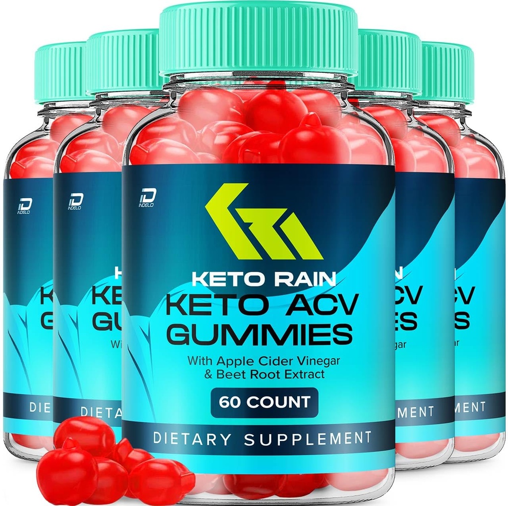 Keto Rain ACV Gummies – KetoRain Advanced Gummy Supplement Vitamin B12 Reviews (5 Pack – 300 Gummies)