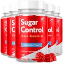 (5 Pack) SugarControl Keto Gummies, Official SugarControl Gummys with All Natural Ingredients, Advanced Apple Cider Vinegar Gummy for Health and Wellness, Max Strength Vitamin Supplement (300 Gummies)