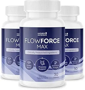 FlowForceMax Kräuter-Supplement - Natürliche pflanzenbasierte Formel mit Säge Palmetto Extrakt | 30 Kautabletten, 3 Monate Versorgung, Made in USA