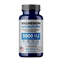 Magnesium Glycinate Pro with Vitamin D3 5000 IU, K2 MK-7, Vitamin E & Aloe Vera, Advanced Absorption for Relaxation, Immune & Cognitive Support, 90 Capsules