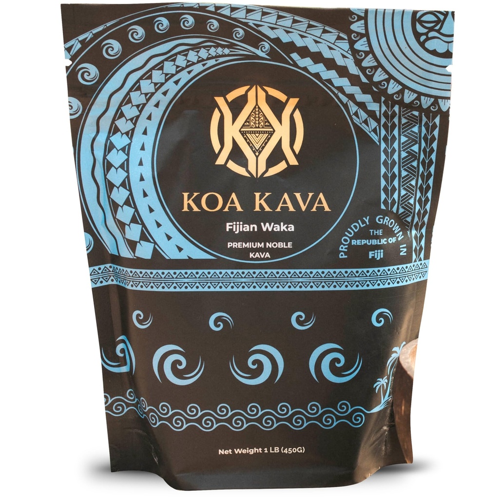 Koa Kava Fiji Kava Powder- Premium Noble Waka Kava Tee aus Lateral Kava Root in Savusavu, Fiji. 1 LB, 16 Unze