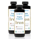 LIQUIDHEALTH Vegan Liquid Iron Supplement mit SunActive & Ferrochel Fe - Natürliche Energie, Immunsystem & Stoffwechselunterstützung, Mental Clarity, Prenatal/Postnatal - USA Made, Non-GMO (3 Pack)