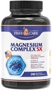 820mg Magnesium Complex 240 Veggie Capsules,for Women & Men with Magnesium Glycinate,Citrate, Malate,Taurate & Orotate for Sleep, Mood, Muscle Relaxation & Nerve Function Vegan Friendly, Non-GMO