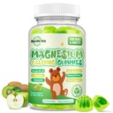 Magnesium Gummies for Kids - Magnesium Glycinate Gummies with L-Theanine, Vitamin B6, D3 for Kids & Adults Sleep, Calm, Relaxation, Brain, Bones, Muscle Relief, Sugar Free Green Apple & Kiwi 60ct