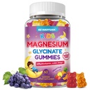 Magnesium Glycinate Gummies for Kids 4+, Sugar Free Mixed Fruit Flavor, Magnesium Supplement with Multivitamin, Lutein, L-Theanine, Supports Sleep, Stress Relief, Muscle Health, Eye, Calm Mood, 60Cts