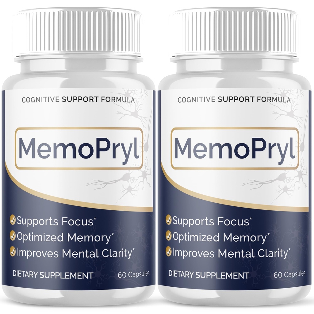 (2 Pack) Memopryl Capsules, Memopryl Brain Pills with Natural Ingredients, Advanced Formula Memo Pryl Maximum Strength Health & Wellness Multivitamin Supplement Pills for Women and Men (120 Capsules)