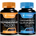 Berberine Supplement 1500mg - Liposomal Berberine mit Ceylon Cinnamon ♥ Magnesium Glycinat Kapseln - 750mg - Magnesium Supplement Hohe Absorptionsergänzung