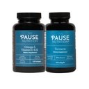 The 'Pause Life Turmeric + Omega 3 with Vitamin D & K2 Supplements Bundle, Bone, Joint & Immune Support, Natural Ingredients, Gluten Free, Dairy Free, Unflavored Softgels, 60 & 120 Count