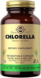 Solgar Chlorella - 100 Gemüsekapseln - Maximale Absorption - Non-GMO, Vegan, Glutenfrei, Kosher - 100 Portionen