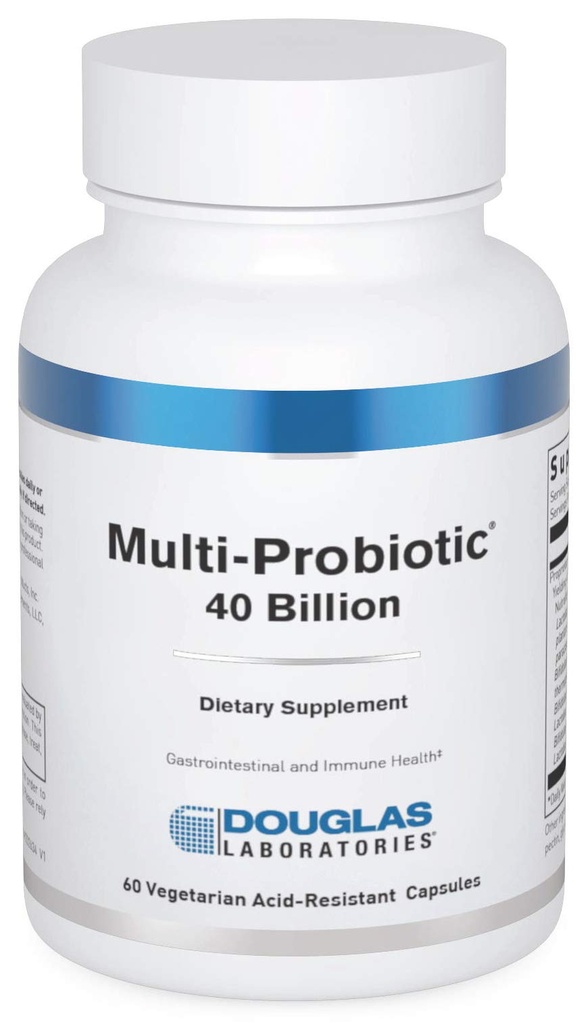 Douglas Laboratories Multi-Probiotic 40 Billion | Bietet Probiotika und Präbiotika Gut Microflora und Immunität* | 60 Vegetarische Säure-Resistante Kapseln