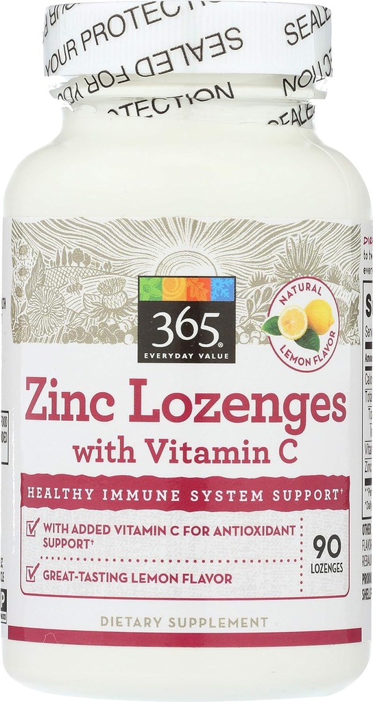 365 von Whole Foods Market, Zink Lozenge mit Vitamin C, 90 ct