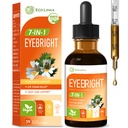 Eye Health Drop w/Eyebright Herb (Euphrasia Officinalis), Vision & Eye Support Supplement, All in 1 Formula w/Lutein Zeaxanthin & Blueberry Extract - Taken Orally Liquid Tincture. 2 oz