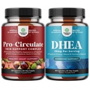 Bundle of Vein Support Supplement for Leg and Veins - Full Body Supplement for Spider & Varicose Veins and DHEA Supplement Pure DHEA 50mg for Hormone Balance - Dehydroepiandrosterone Capsules