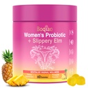 Feminine Probiotics Gummies with Slippery Elm - 60 Pineapple Gummies for Women ph Balance, Vaginal Probiotics Supports Flora, Gut Health & Immune System, Prebiotics & Lactobacillus Blend (Pineapple)