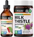 BIO KRAUTER Schisandra Tinktur 4 Fl. Oz. & Milchdistel 60 Gummi