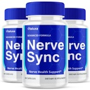 (3 Pack) Nerve Sync Capsules, NerveSync Pills for Neuropathy Brain Health Support Supplement with Premium Blend Vitamins, Nerve Health Function All Natural Maximum Strength Wellness Reviews (180 Ct)