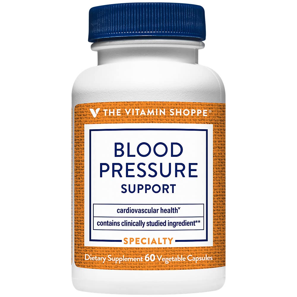 The Vitamin Shoppe Blood Pressure Support - Cardiovascular Health Formula | Heart-Healthy Nutrients | 60 Capsules | Circulatory