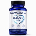 Nattokinase 10800 FU, Ultimate Nattokinase Supplement 10,800 Fu Organic, Natural Support Heart Health, Vegan, Gluten Free, 60 Capsules