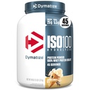 Dymatize ISO100 Whey Protein Powder Isolate, Vanilla, 25g of Protein, 3 Pound, 5.5g BCAAs, Less Than 120 Cal., Gluten Free, 1g Fat, 1g Sugar, 2g Carb (45 Servings) (Pack of 6)
