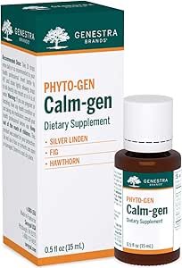 Genestra Marken Calm-gen | Silber Linden, Abb, und Hawthorn Kräuterergänzung | 0.5 fl. oz.