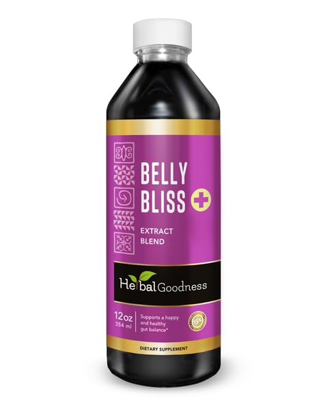 Herbal Goodness Belly Bliss - Liquid Probiotic for Digestive Health | Probiotics for Kids and Adults | Natural Gut Health and Comfort | Digestive Wellness Support | 12 Fl oz Bottle
