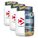 Dymatize x Fruity Pebbles ISO100 Whey Protein Powder Isolate, 25g of Protein, 20 Servings, 5.5g BCAAs, 120 Cal., Gluten Free, 1g Fat, 1g Sugar, 2g Carb (Pack of 3)