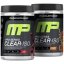 Muscle Pharm Pro Series Clear-ISO Clear Whey Protein Isolate Bundle (Cherry Slush + Sour Peach Rings) | 20g Whey Isolate + BCAAs + EAAs + L-Glutamine (20 Servings Each)
