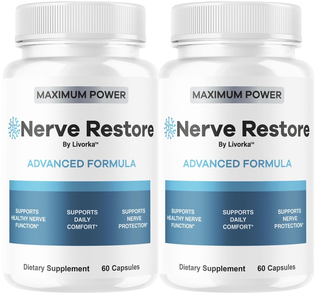 (2 Pack) Nerve Restore - Nerve Restore Advanced Formula Capsules Natural Premium Formula, Daily NerveRestore Pills Support Comfort, Nerve Restored Vitamins Health Wellness, 120 Capsules for 2 Months