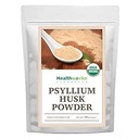 Healthworks Psyllium Husk Powder Organic -16 Oz / 1 Lb - Roh - Certified Organic - Fein gemahlenes Pulver aus Indien - Keto, Vegan & Non-GMO - Fiber Support