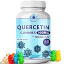 Quercetin Gummies - Quercetin mit Bromelain Vitamin C + Zink Vitamin D3 – Kaubare Quercetin 900mg Ergänzungen - Quercetin für Kinder und Erwachsene (1)