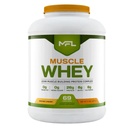 MFL Muscle Whey Protein l 28g of Protein l 8g BCAAs l Keto Friendly l Low Carbs l 5 lbs. (Banana Cream)