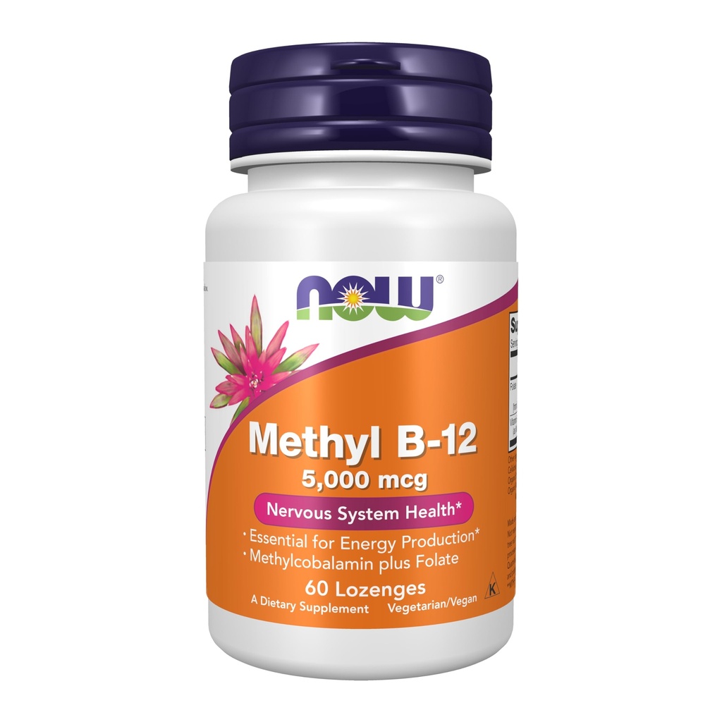JETZT Nahrungsergänzungsmittel, Methyl B-12 (Methylcobalamin) 5.000 mcg, Nervous System Health*, 60 Lozenges