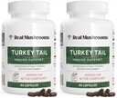 Real Mushrooms Turkey Tail Capsules – Organic Mushroom Extract for Wellness & Daily Rhythm – Vegan, Non-GMO, No Fillers Turkey Tail Extract – 90 Count Mushroom Supplement (Pack of 2)