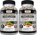 Kaya Naturals Premium Mushroom Complex Potent - Mushroom Complex Capsules 1330mg Per Serving - Aids Mental Clarity Supports Immune System, Wellness & Vitality - 60 Count (Pack of 2)