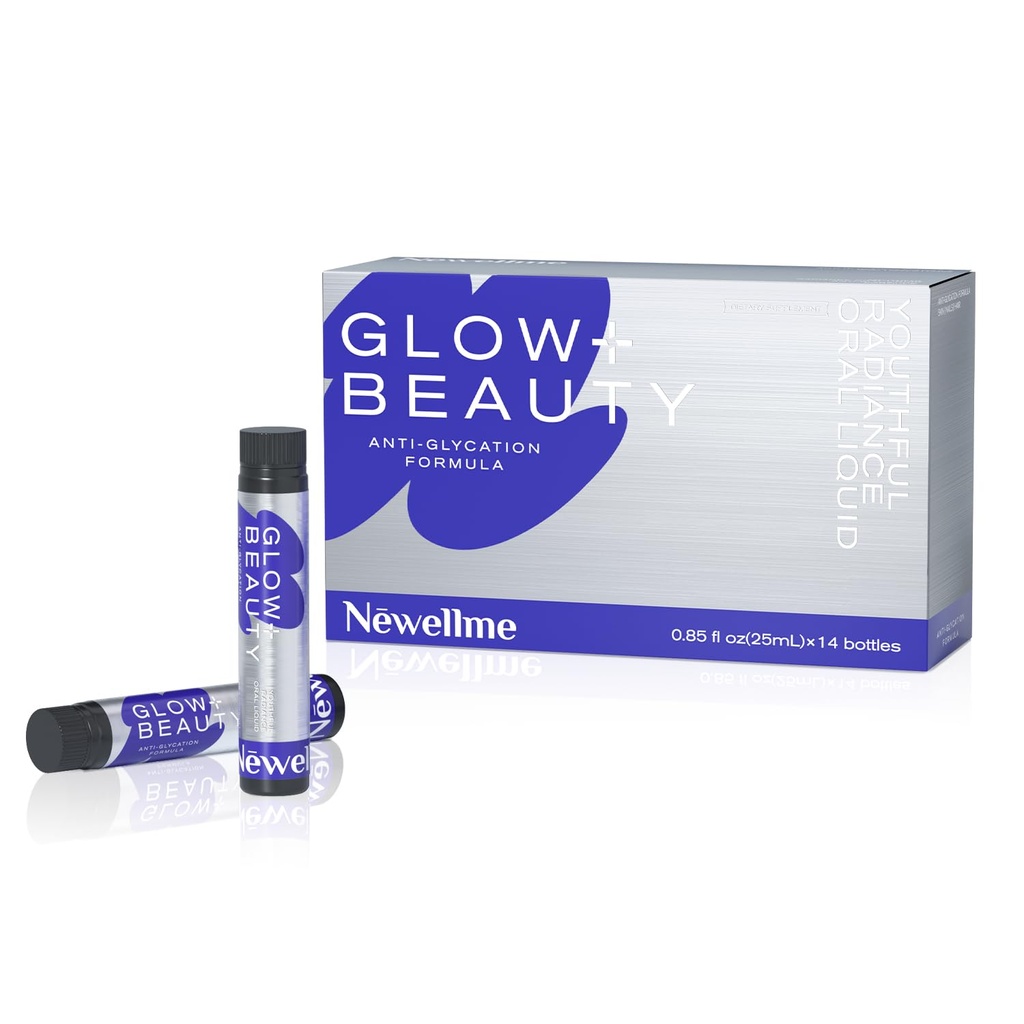 NEWELLME Liquid Collagen Shots with Hyaluronic Acid, 18,000mg Multi Collagen Peptides, Sugar Free Ready-to-Drink Collagen Supplement for Hair Skin Nails, 14 Bottles