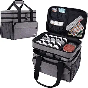Große Medizin Aufbewahrungstasche, Doppelschicht Pille Flasche Organizer Aufbewahrungstasche mit abschließbarem Reißverschluss, medizinische Reisetasche Tragetasche für Männer Frauen