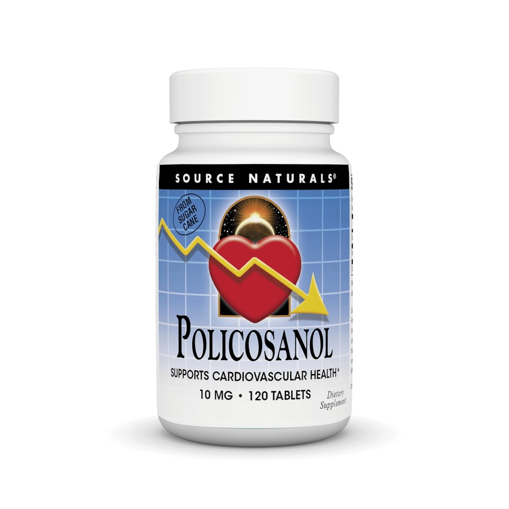 Source Naturals Policosanol Supports Cardiovascular Health*, 10 Mg -120 Tablets
