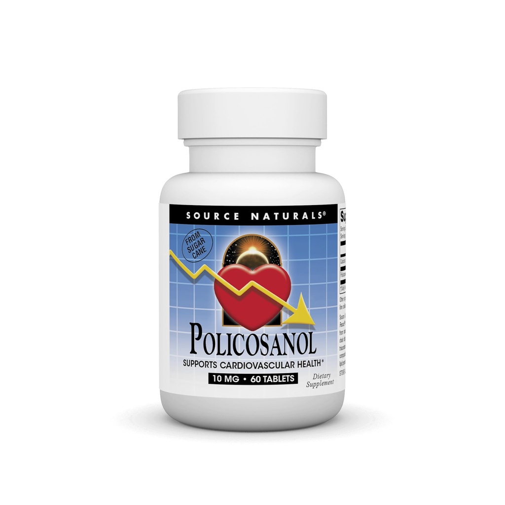 Source Naturals Policosanol, Supports Cardiovascular Health* - 10mg - 60 Tablets