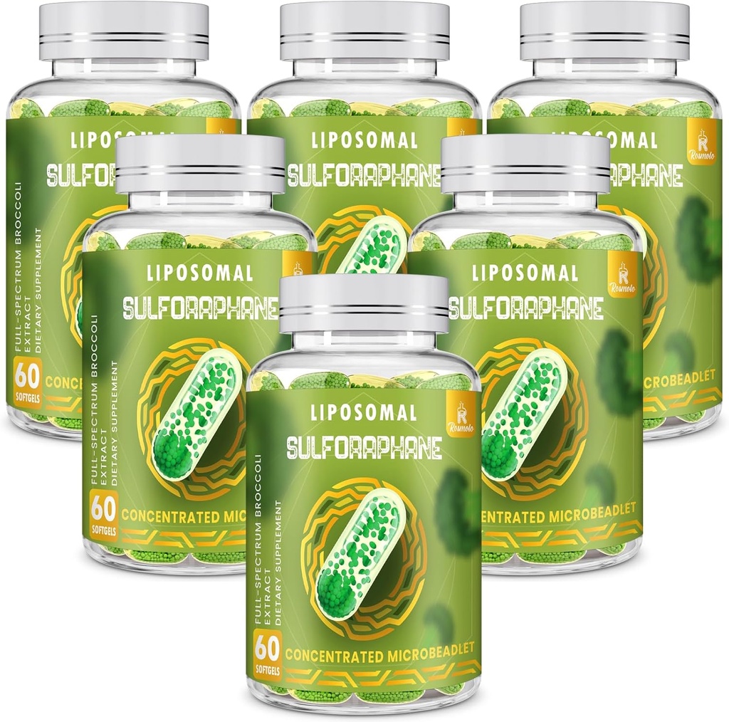 800 MG Liposomalraphane, Leistungsstarke Dual-Delivery für maximale Absorption & Potenz, Full-Spectrum Broccoli Extract, Antioxidant & Liver Supplement, 360 Softgels
