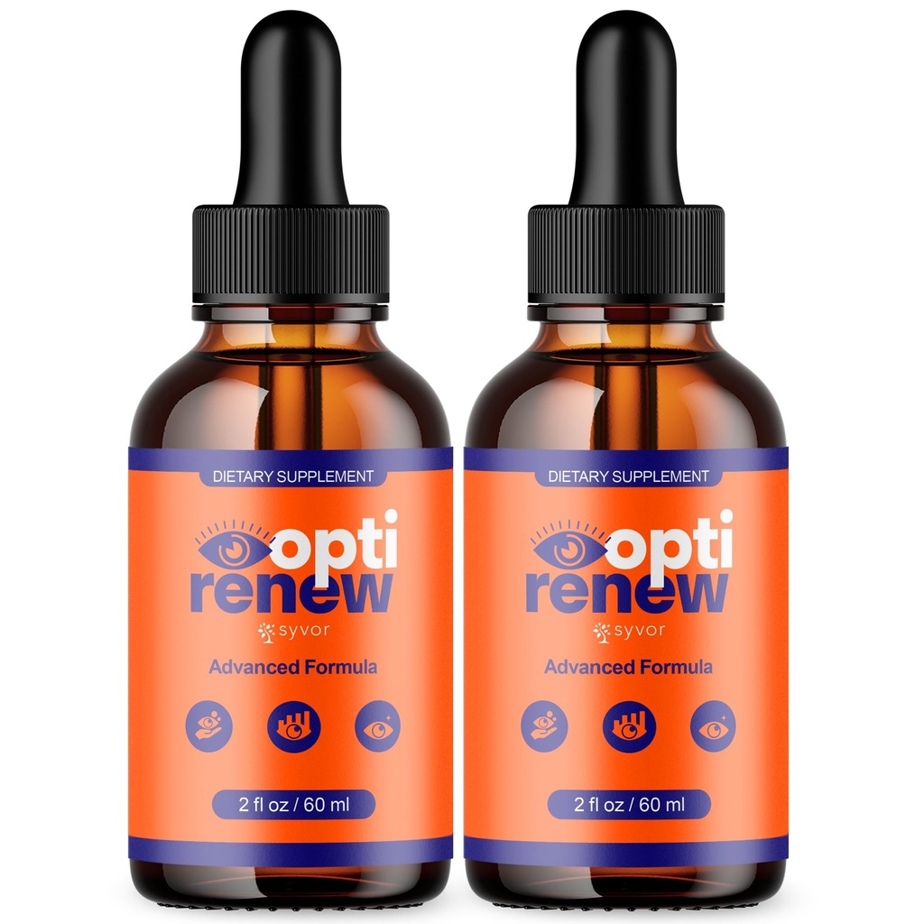 (2 Pack) Opti Renew Drops, Official OptiRenew Eye Support Drops with All Natural Ingredients, Opti Renew Advanced Eye Health & Vision Support with Max Strength Vitamins for Women & Men (60 Servings)