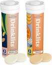 Trinkbeleuchtete Trinktabletten - Elektrolyte & Vitamine | Ginger-Lime und Orange - 2 Packung (20 Servierungen)