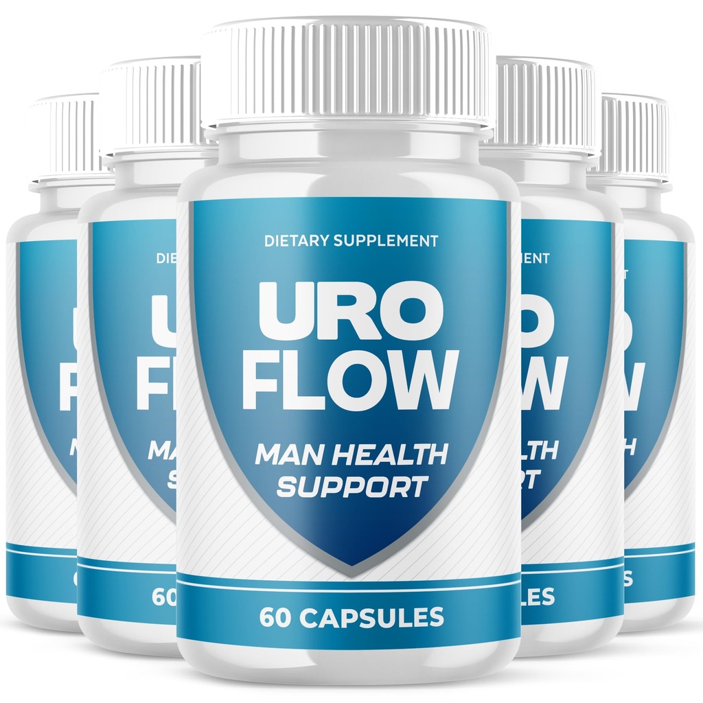 (5 Pack) URO Flow Capsules, UroFlow Pills for Men with All Natural Ingredients, Advanced Formula Men's Health and Wellness Pill, Maximum Strength Multivitamin Formula Supplement (300 Capsules)