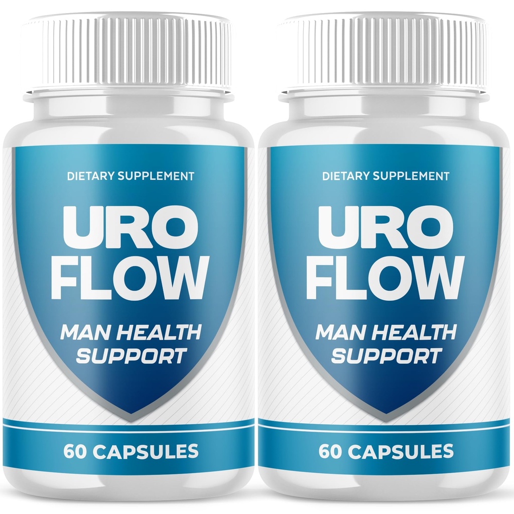 (2 Pack) URO Flow Capsules, UroFlow Pills for Men with All Natural Ingredients, Advanced Formula Men's Health and Wellness Pill, Maximum Strength Multivitamin Formula Supplement (120 Capsules)