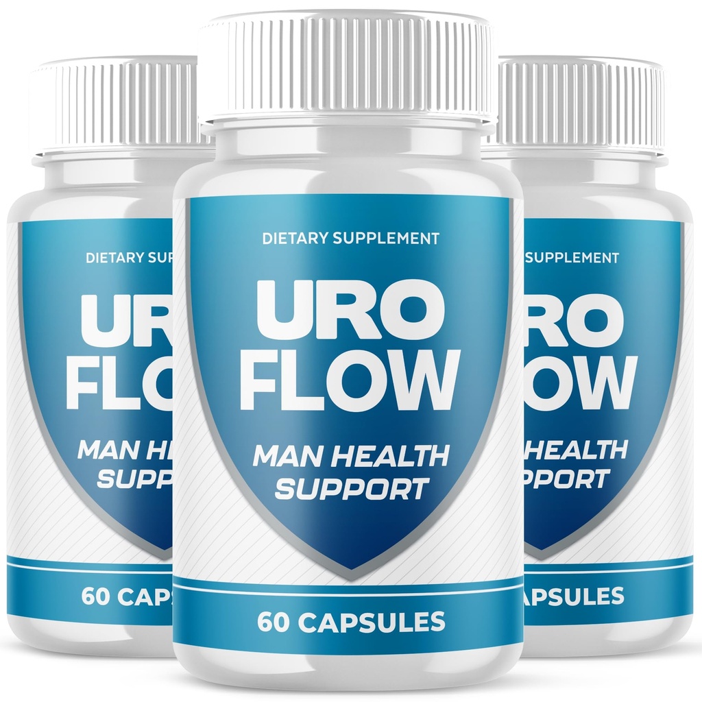 (3 Pack) URO Flow Capsules, UroFlow Pills for Men with All Natural Ingredients, Advanced Formula Men's Health and Wellness Pill, Maximum Strength Multivitamin Formula Supplement (180 Capsules)