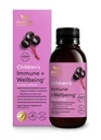 Children's Immune + Wellbeing Herbal Syrup, Daily Immunity with Elderberry, Echinacea & Olive Leaf, High Absorption, Elderberry Flavor, Plant-Based - 5.1 Fl oz (30 Servings)