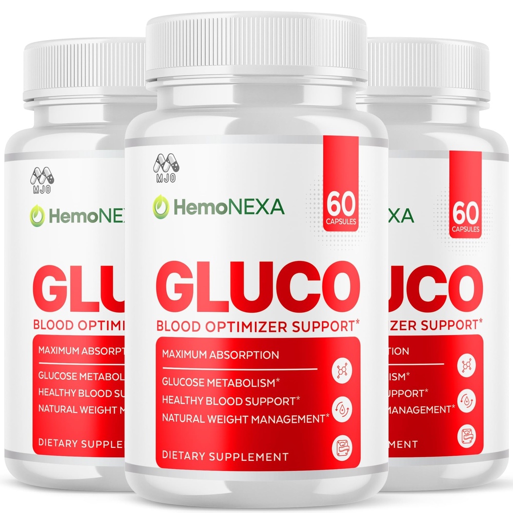 (3 Pack) HemoNexa Capsules, Official Hemo Nexa Blood Health Support Pills with All Natural Ingredients, Advanced Wellness Support Formula with Max Strength Vitamins for Women & Men (180 Capsules)