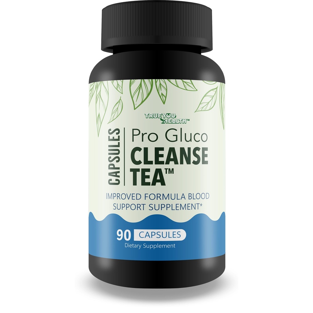 Pro Gluc Cleanse Tea Capsules - Our Best Blood Cleanse Detox - Overall Health Blood Health Blood Support Supplement - Blood Balance Supplement for Blood Boost Blood Flow Support - Blood Support Pills