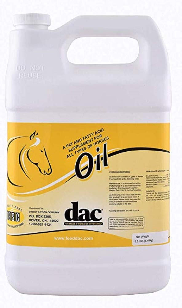 DAC Öl Gallon Jug Pferd Gewichtszunahme Kalorien Fett Fett Säure Mantel Haut Gesundheit Ergänzung